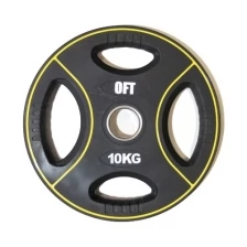 Диск ORIGINAL FIT.TOOLS для штанги олимпийский полиуретановый, диаметр 50,6 мм,10 кг