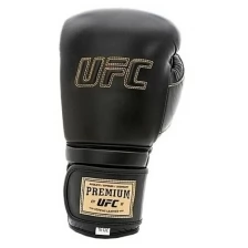 UFC Премиальные тренировочные перчатки на липучке чёрные - 12 Oz